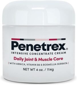 Penetrex Intensive Concentrate Cream for arthritis, tendonitis, and hand pain relief — joint and muscle therapy with arnica, vitamin B6, and Boswellia Serrata, 4 oz jar